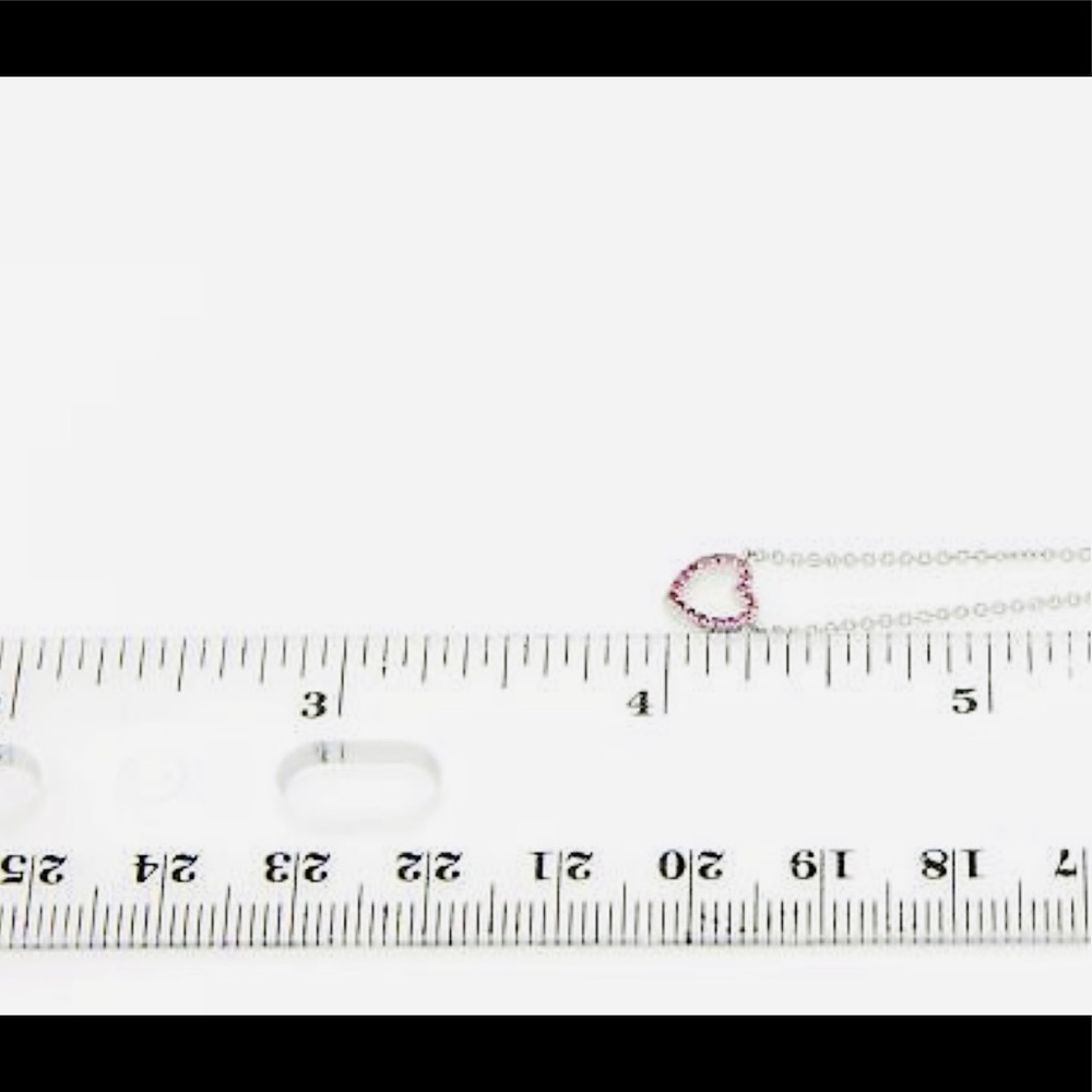 NWT Mini Pink Sapphire Metro Heart Necklace - 16” - Picture 5 of 5